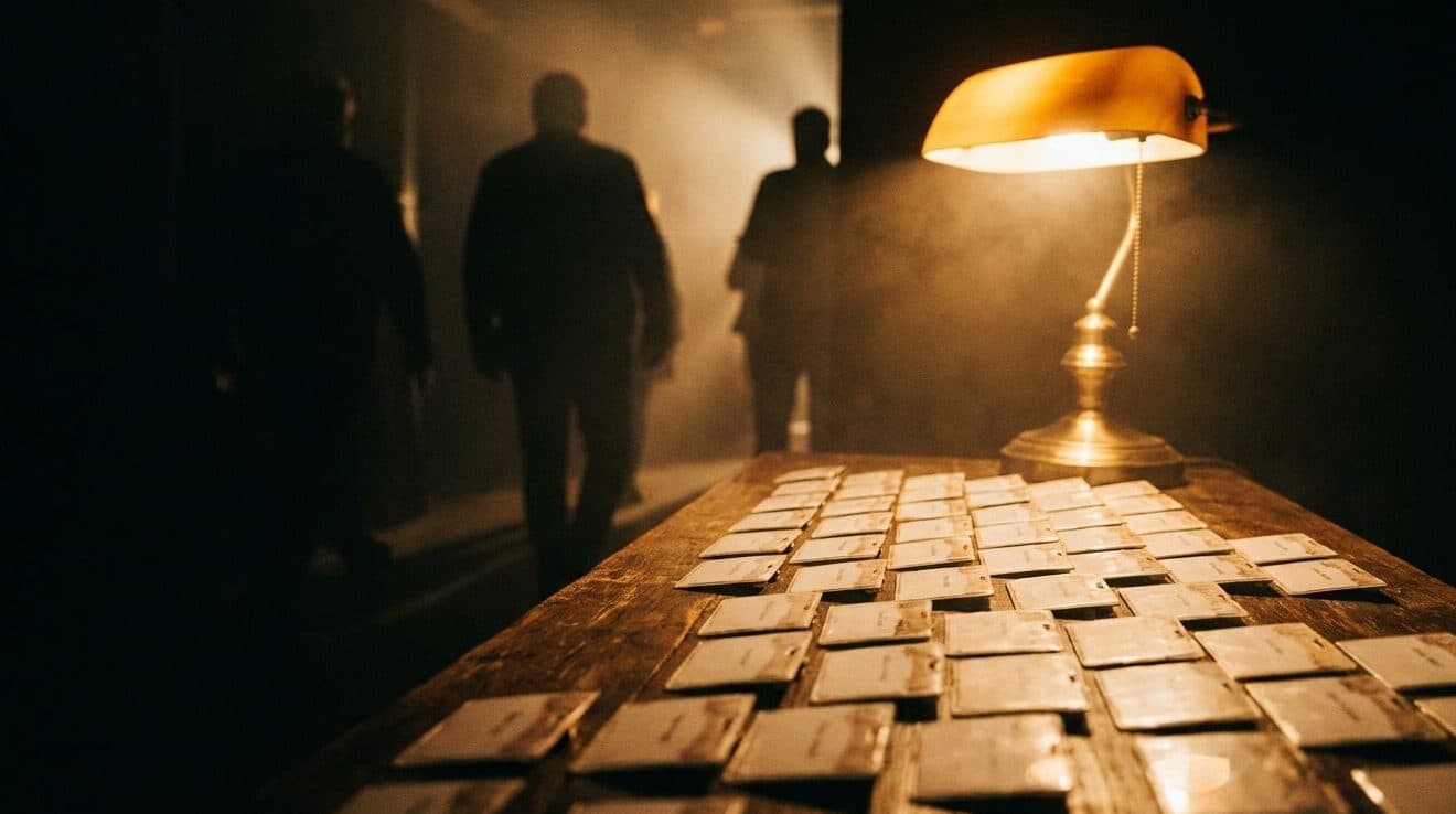 Anmeldetisch im Foyer vor Beginn des Abends